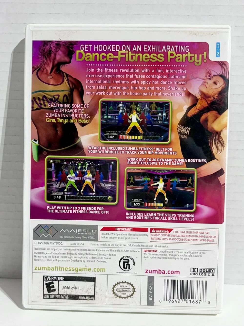 Wii Zumba Fitness Join the Party Nintendo 2010 Video Game Complete Manual Disc